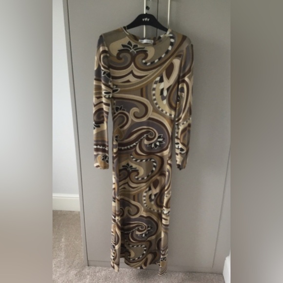 Zara Multicolor Swirl Midi Dress - Picture 4 of 5